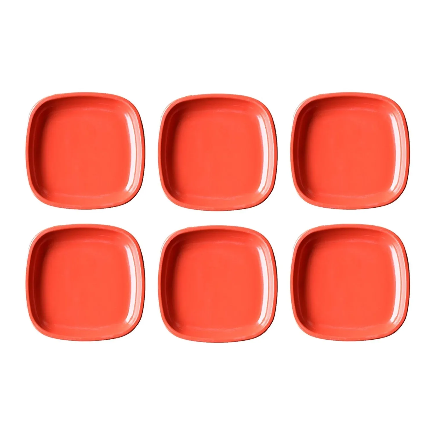 2394 Microwave Safe Quarter Plates  Square 6 Pcs,