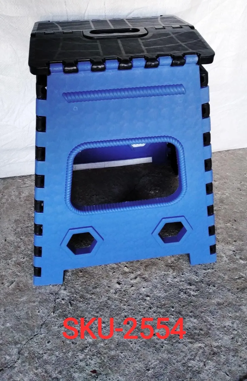 2554 Plastic Foldable Pick n Move Strong Step Stool Table, 18Inches