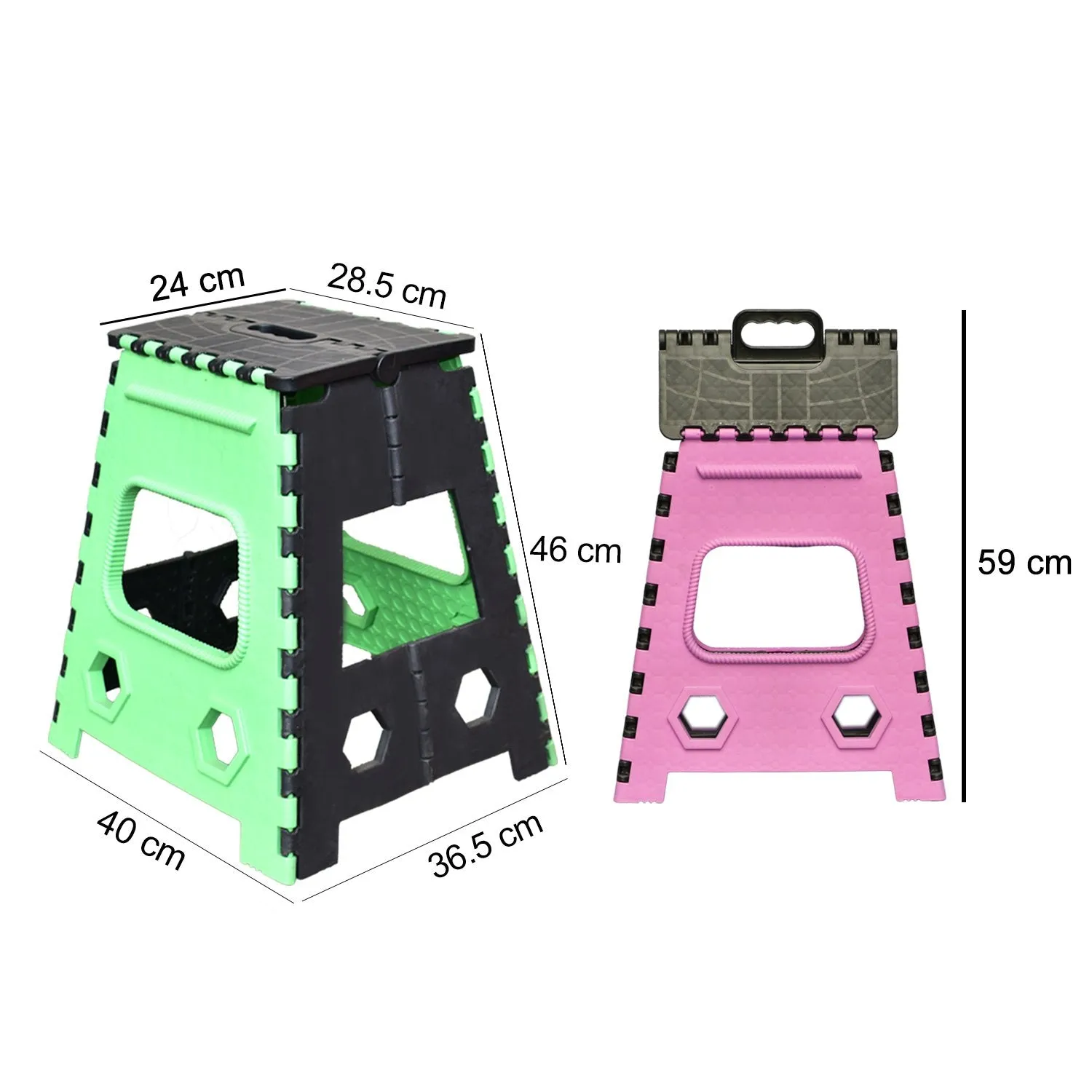2554 Plastic Foldable Pick n Move Strong Step Stool Table, 18Inches