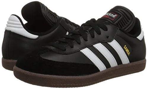adidas Men's Samba Classic Soccer Shoe,Black/Running White,9 M US