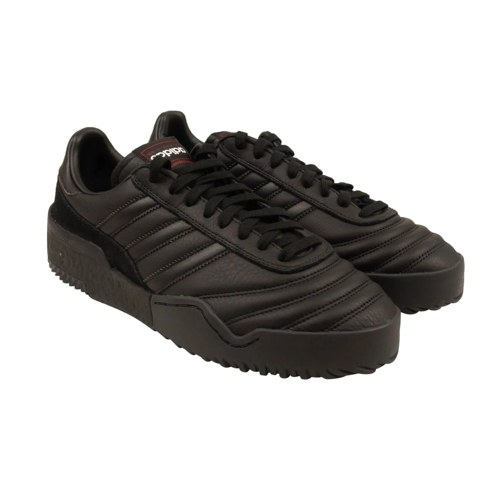 Adidas X ALEXANDER WANG Black Leather BBall Soccer Sneakers