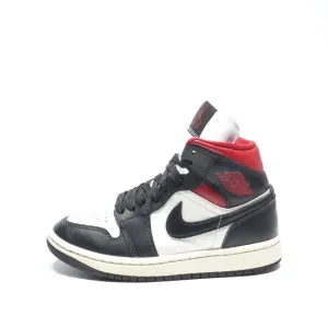 Air Jordan High-Top Sneakers Leather Black Color For Women