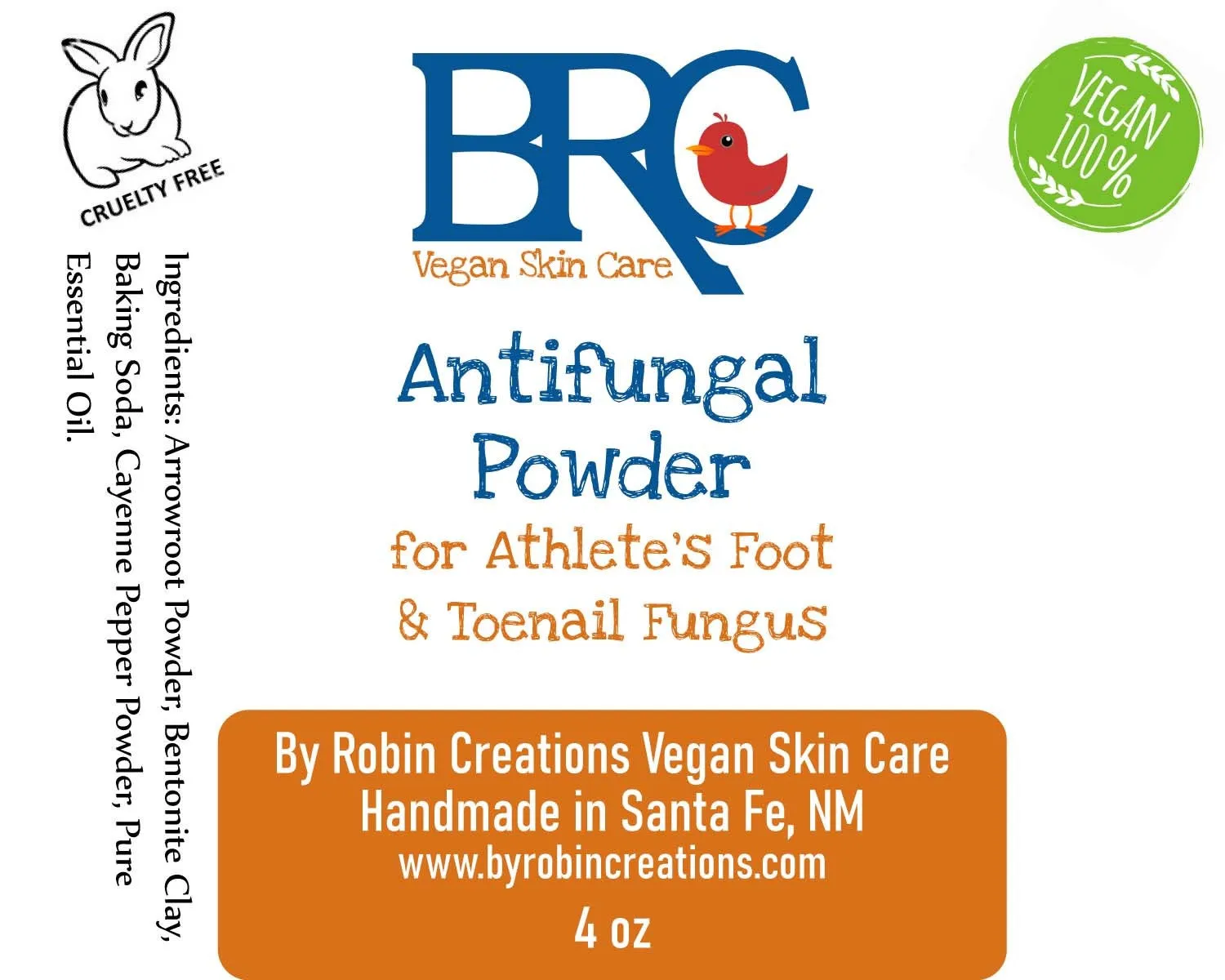 Athlete's Foot Antifungal Powder - For Feet, Toenail Fungus, Underboob & Jock Itch