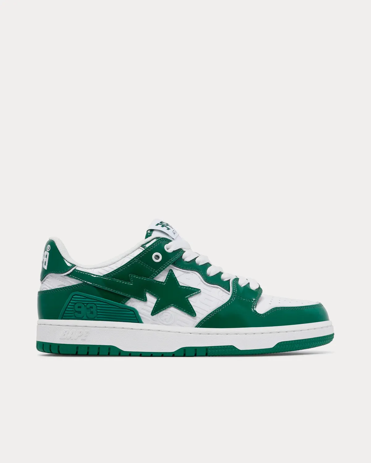 Bape Sk8 Sta #5 Green / White Low Top Sneakers
