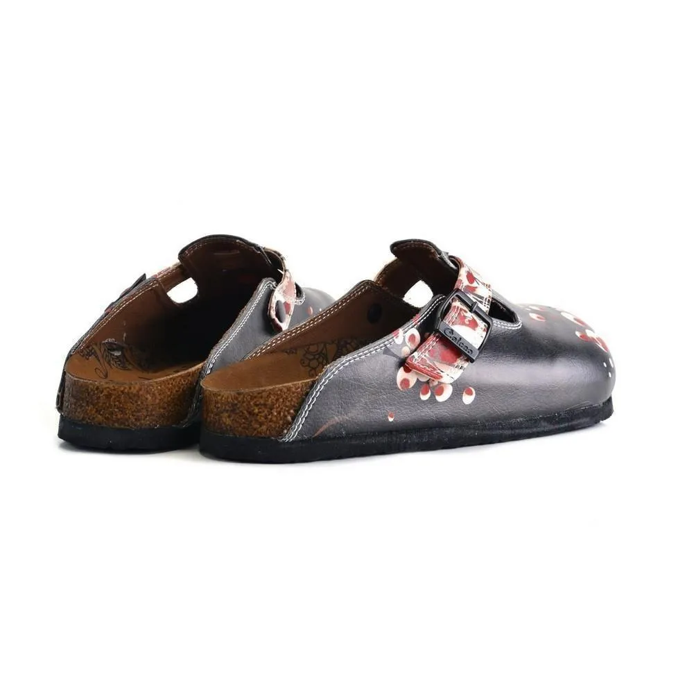 Black & White Floral Mule WCAL359