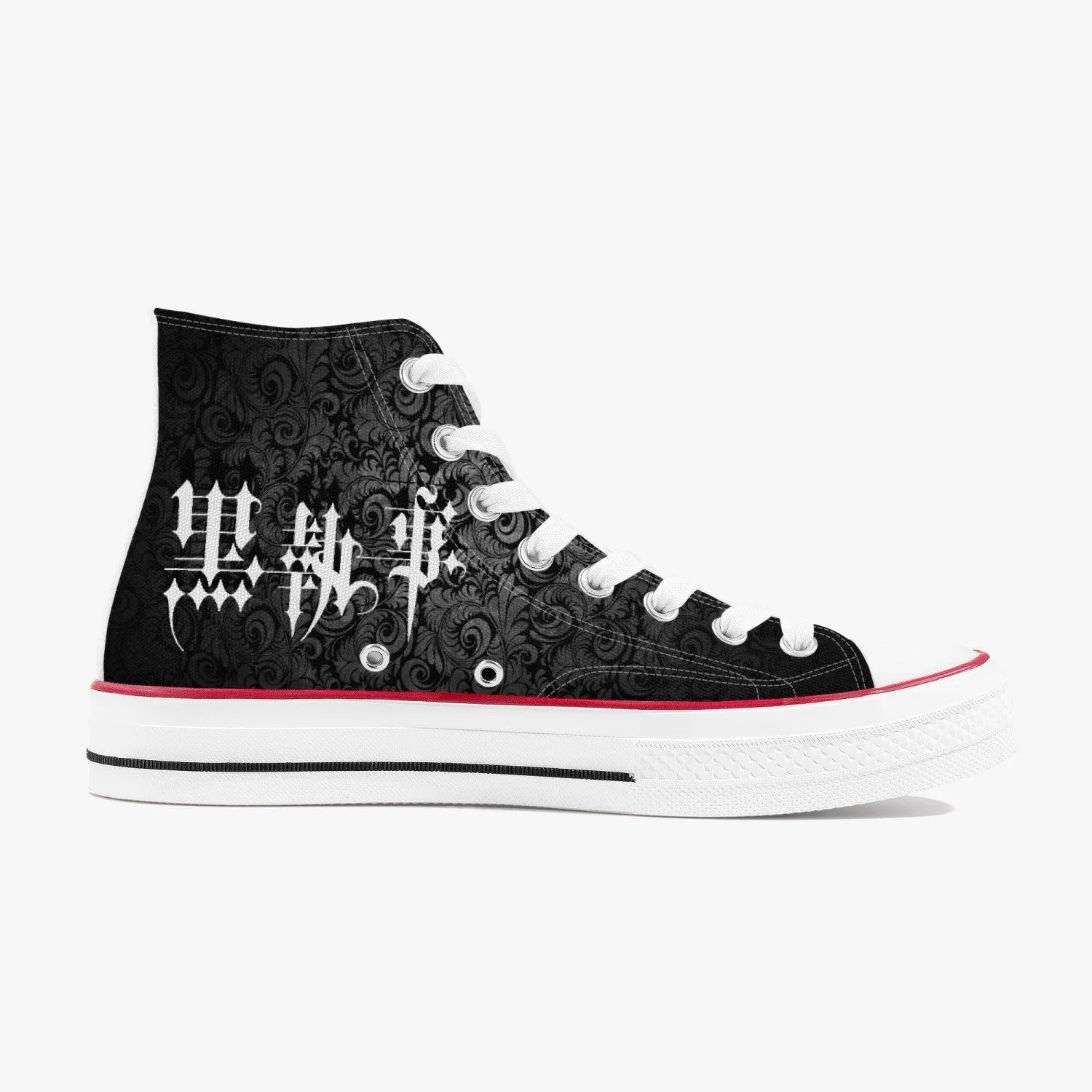 Black Butler Ciel Phantomhive A-Star High White Anime Shoes