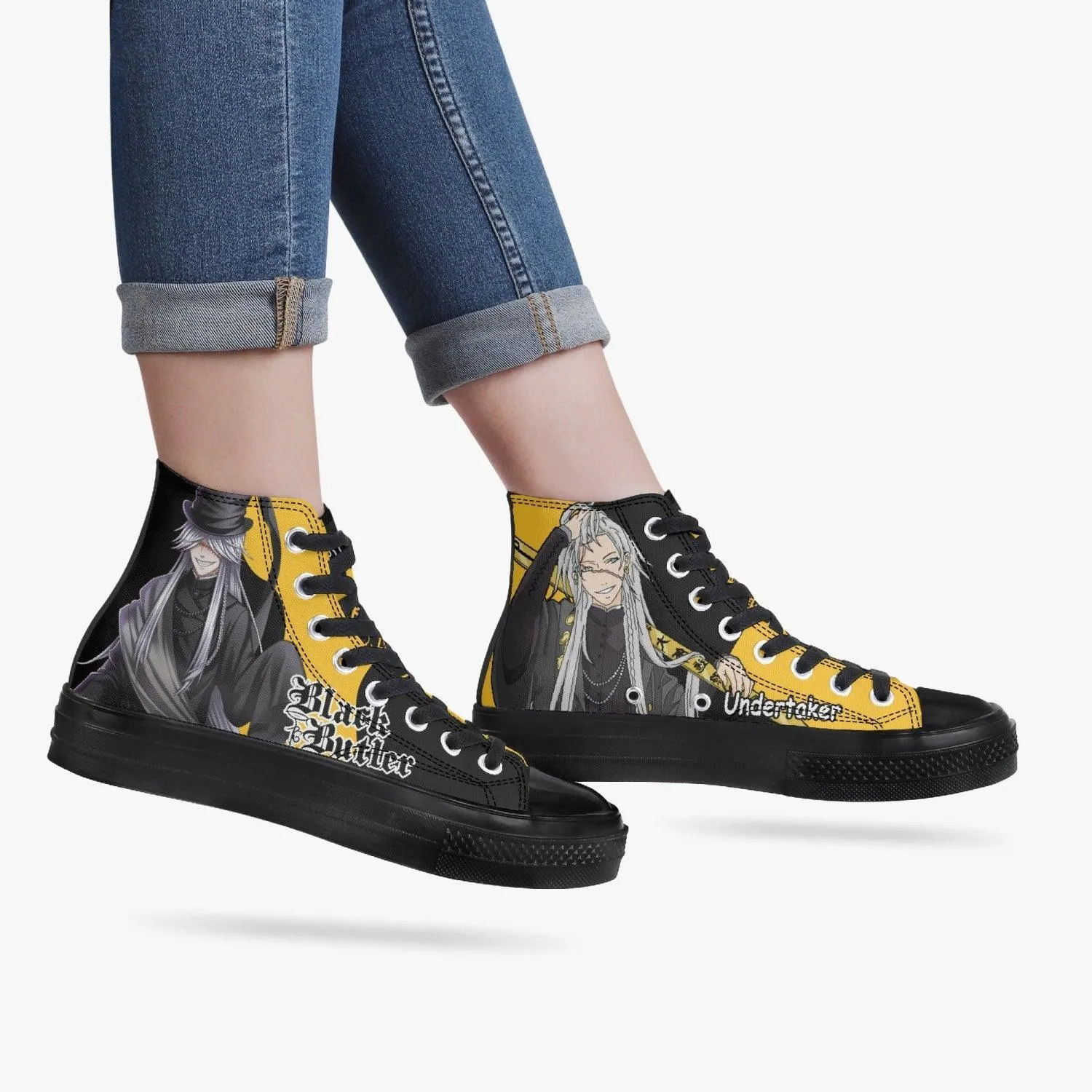 Black Butler Undertaker A-Star High Anime Shoes