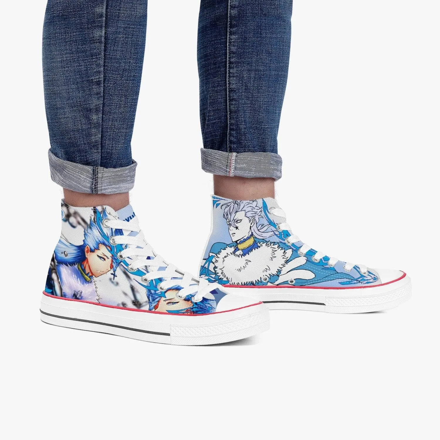 Black Clover Nozel Silva A-Star High White Anime Shoes