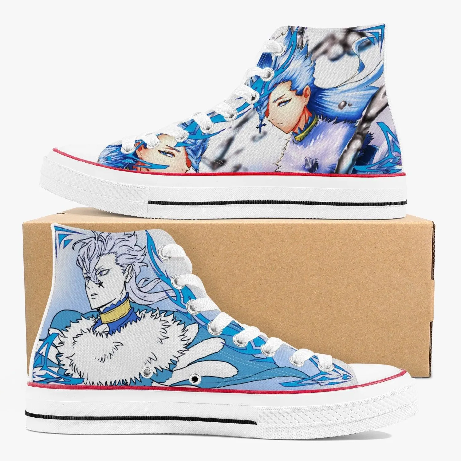 Black Clover Nozel Silva A-Star High White Anime Shoes