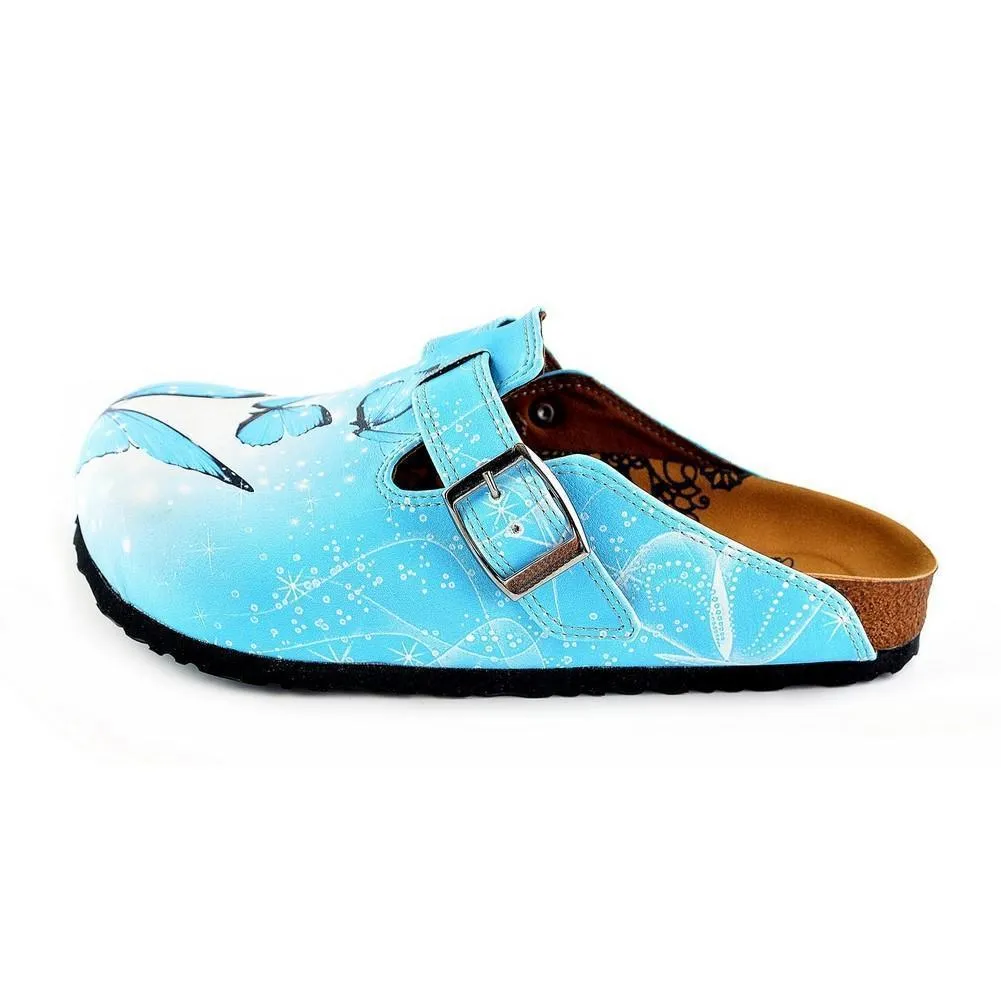 Blue Butterfly Clogs WCAL361