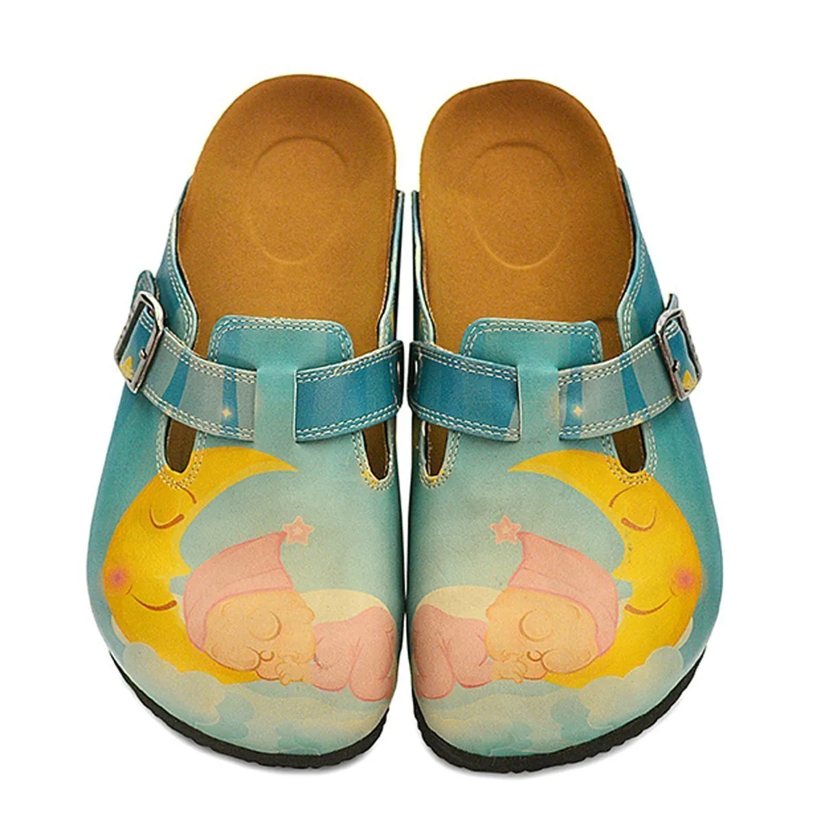 Blue Sleeping Baby Clogs CAL334