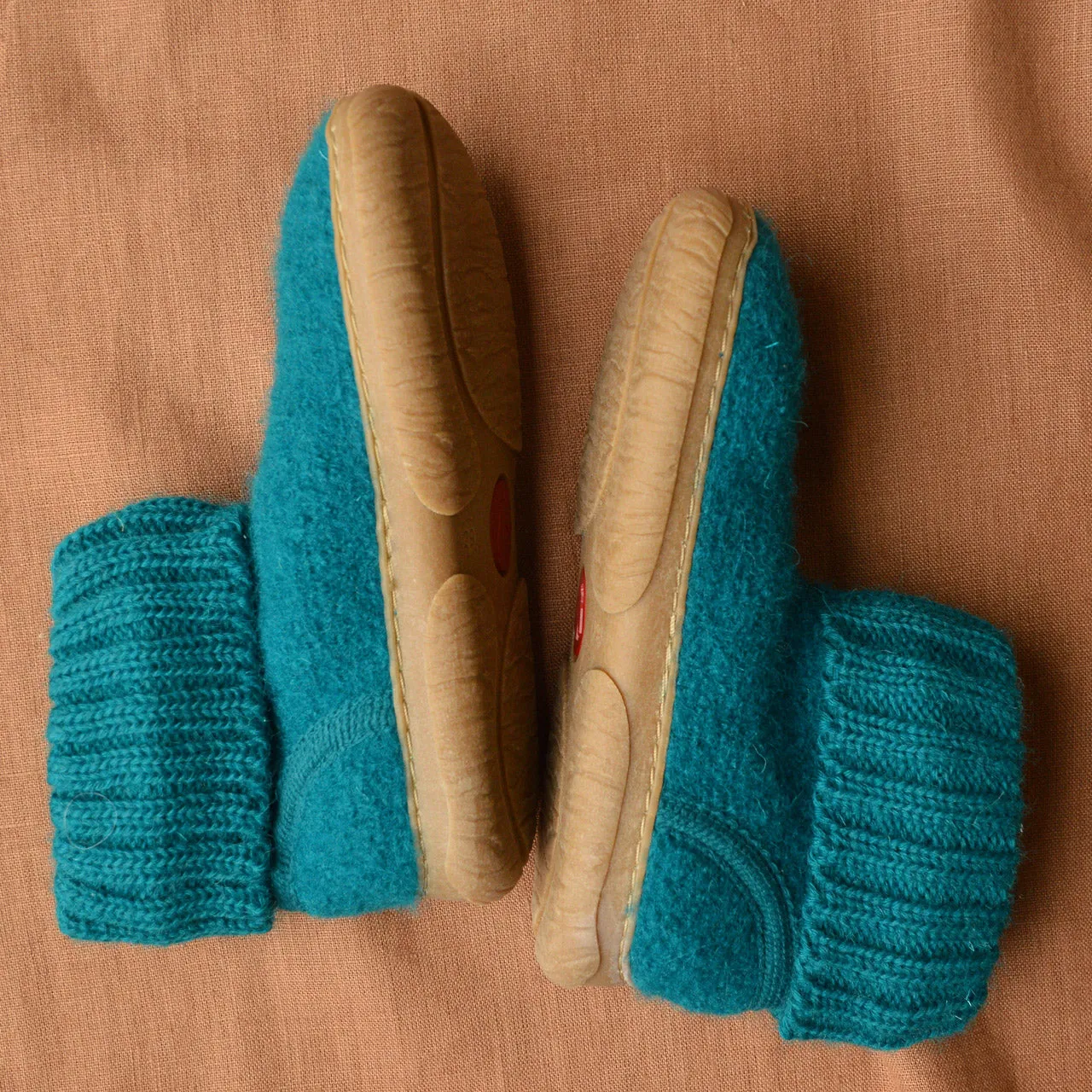 Boiled Wool Slipper Boots - Toni - Teal AW24 (Kids 26, 27, 29) *Last ones
