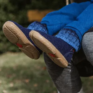 Boiled Wool Slipper Boots - Yuki - Midnight AW24 (Kids 24-31)
