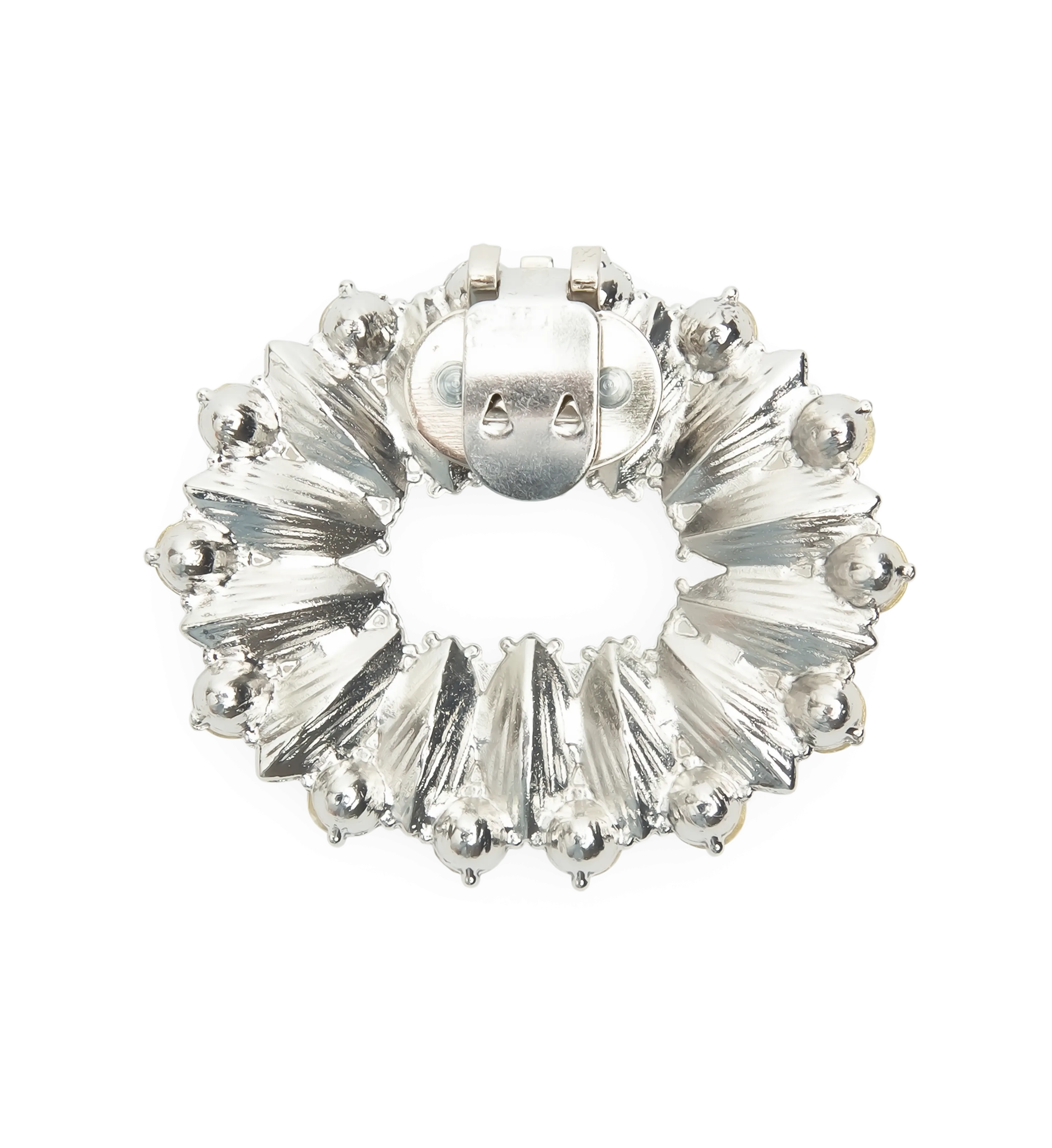 Bridal Shoe Clips - Crystal & Silver