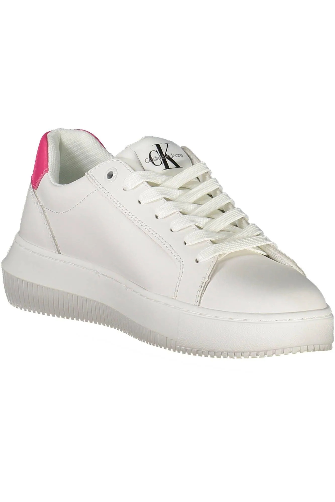 Calvin Klein White Leather Dame Sneakers
