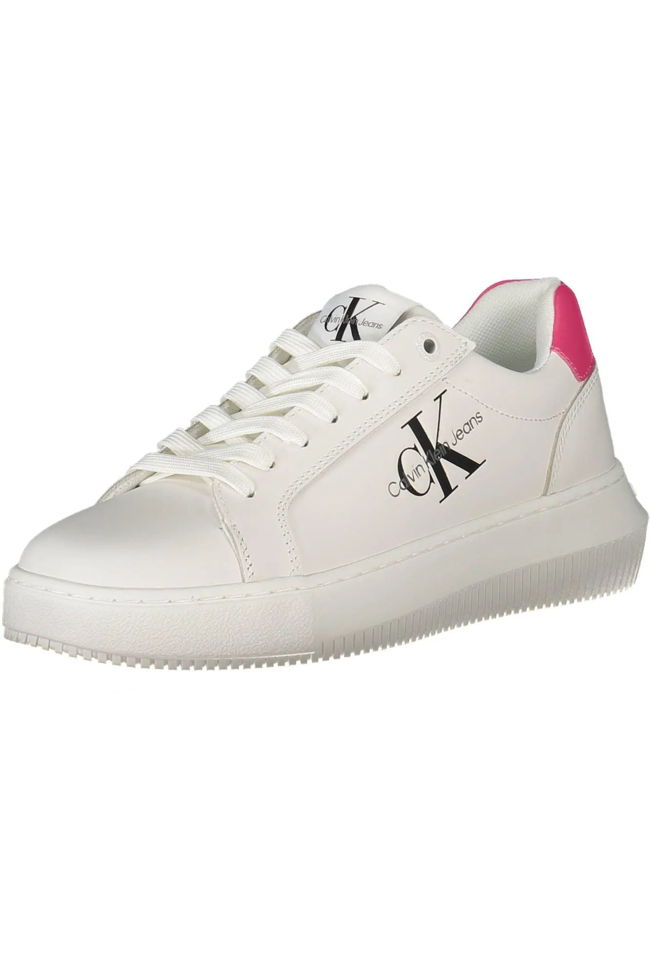 Calvin Klein White Leather Dame Sneakers