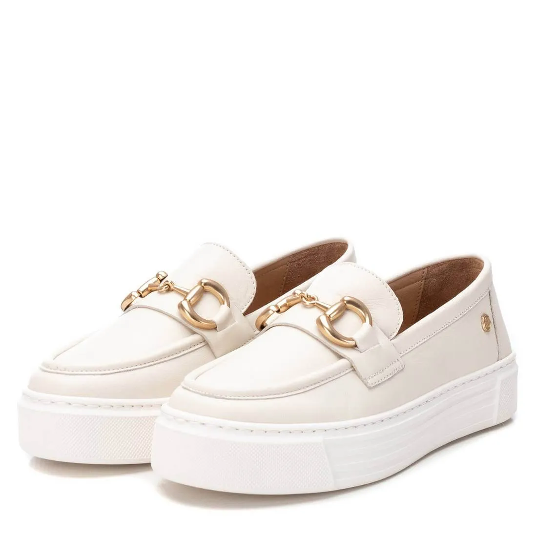 Carmela Soft Cream Leather Slip On Shoes