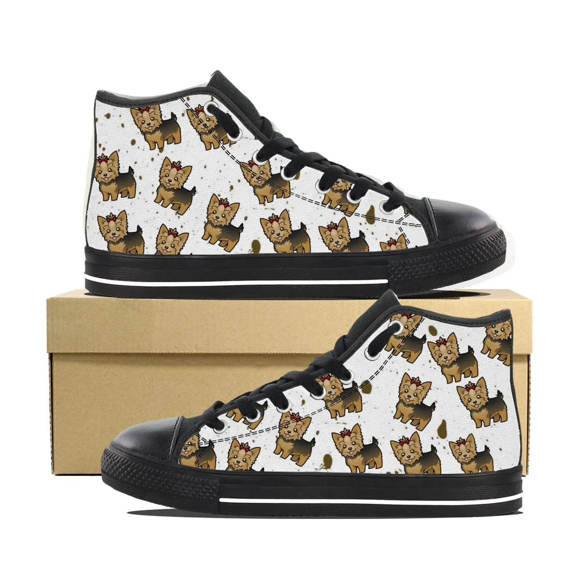 Cartoon Yorkie Canvas Shoes