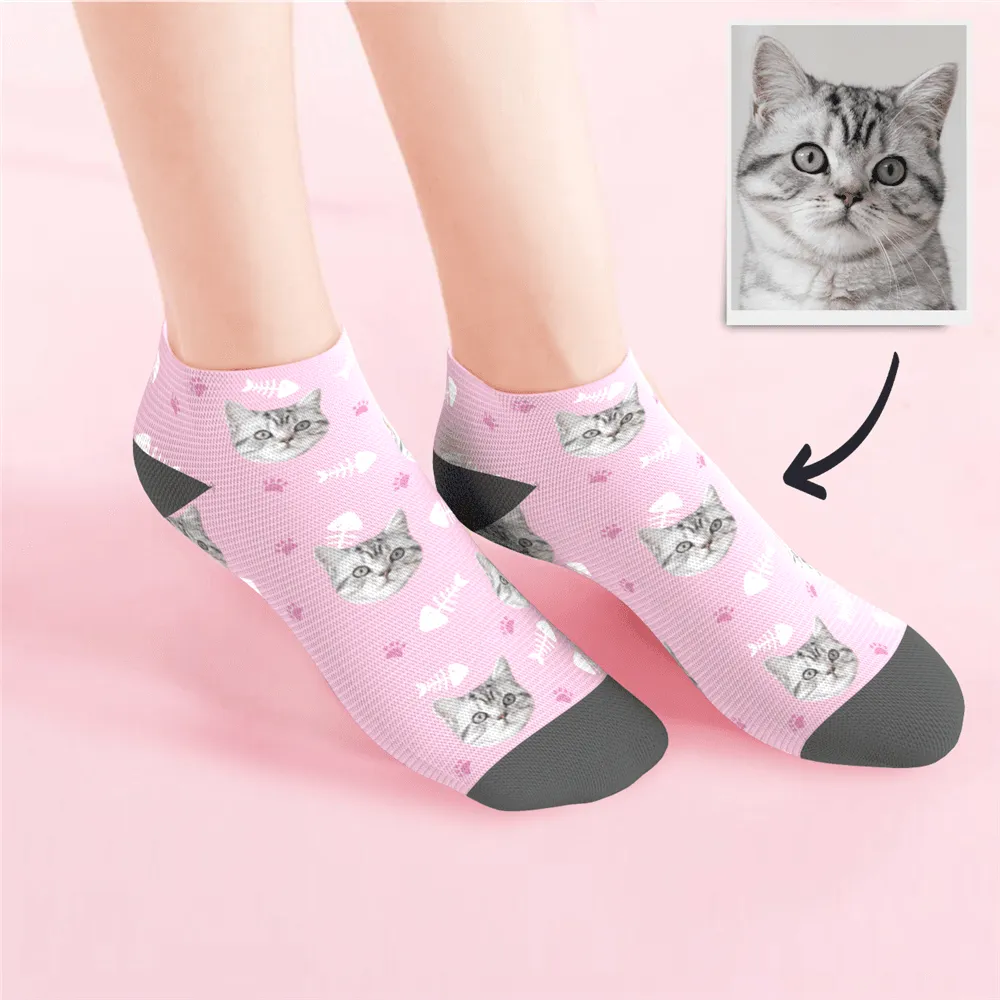 Cat Face Socks Personalized Socks Gift For Pet Lovers - 3 Colors