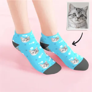 Cat Face Socks Personalized Socks Gift For Pet Lovers - 3 Colors
