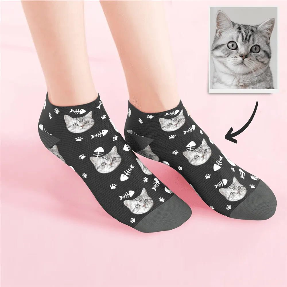 Cat Face Socks Personalized Socks Gift For Pet Lovers - 3 Colors