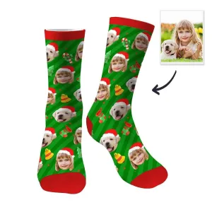 Christmas Gifts Custom Face Socks Family Gift Pet Memorial Gift