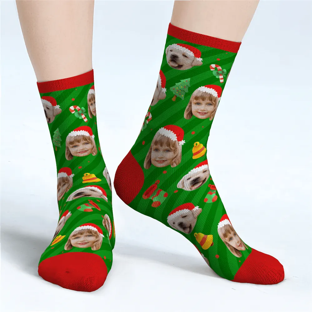 Christmas Gifts Custom Face Socks Family Gift Pet Memorial Gift