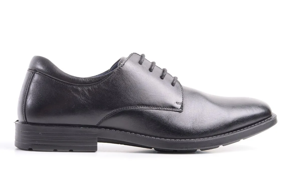 .Clarks Boston School Shoes Black Leather - (201227) - BSN - R2L11