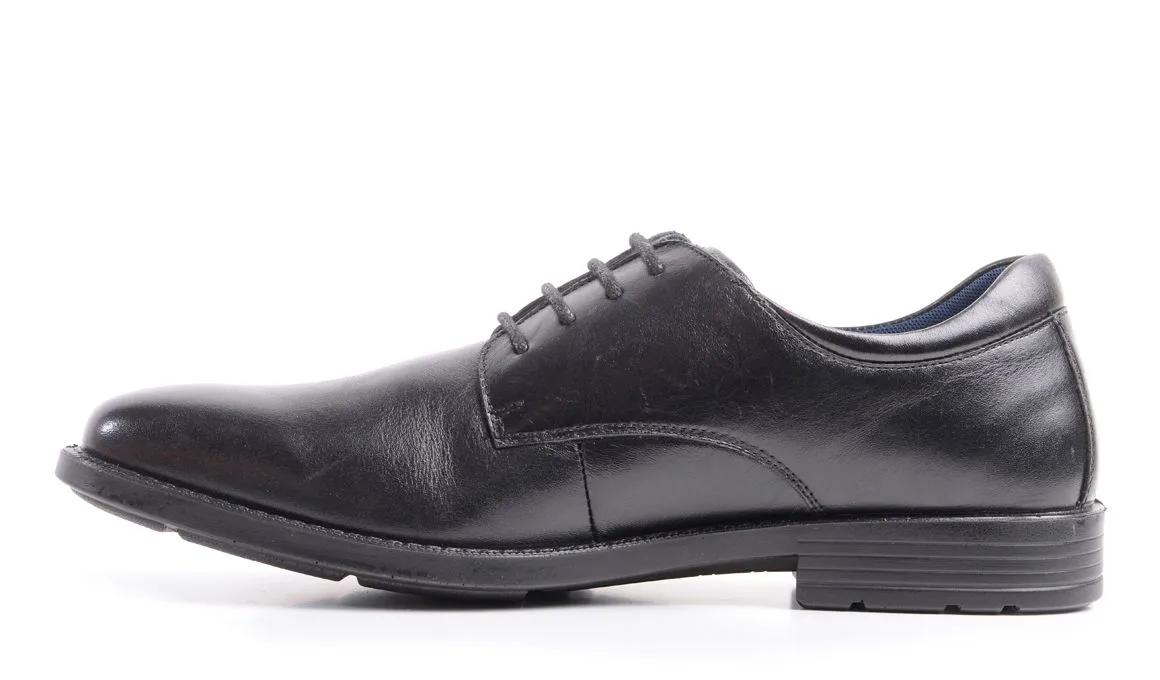 .Clarks Boston School Shoes Black Leather - (201227) - BSN - R2L11