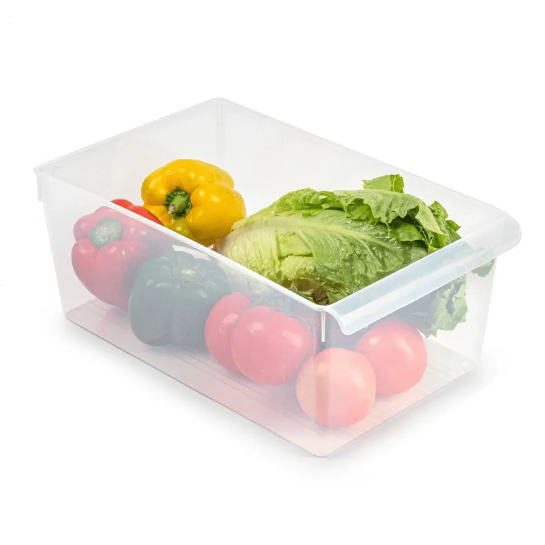 Clear Fridge Organiser Storage Box - 23 x 37 x 15cm