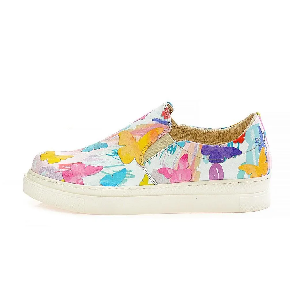 Colored Butterfly Slip on Sneakers Shoes NVN122