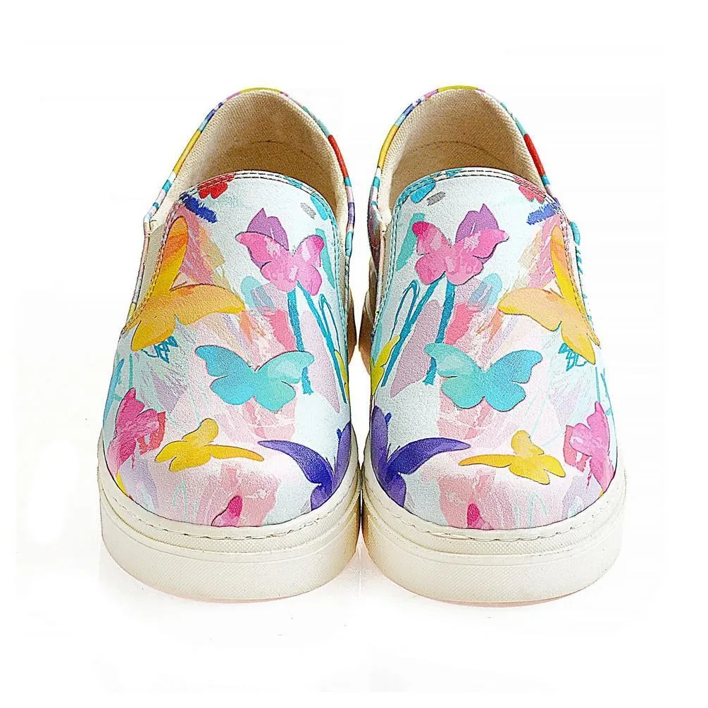 Colored Butterfly Slip on Sneakers Shoes NVN122
