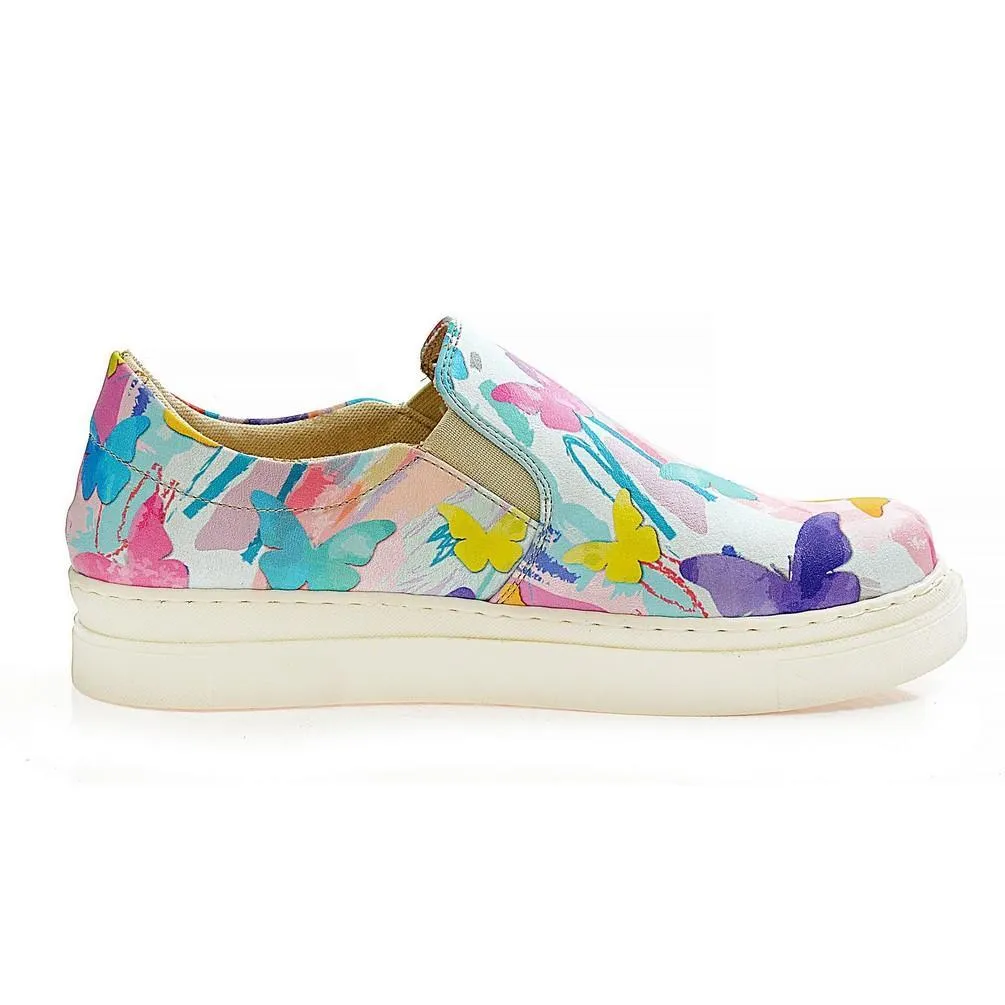 Colored Butterfly Slip on Sneakers Shoes NVN122