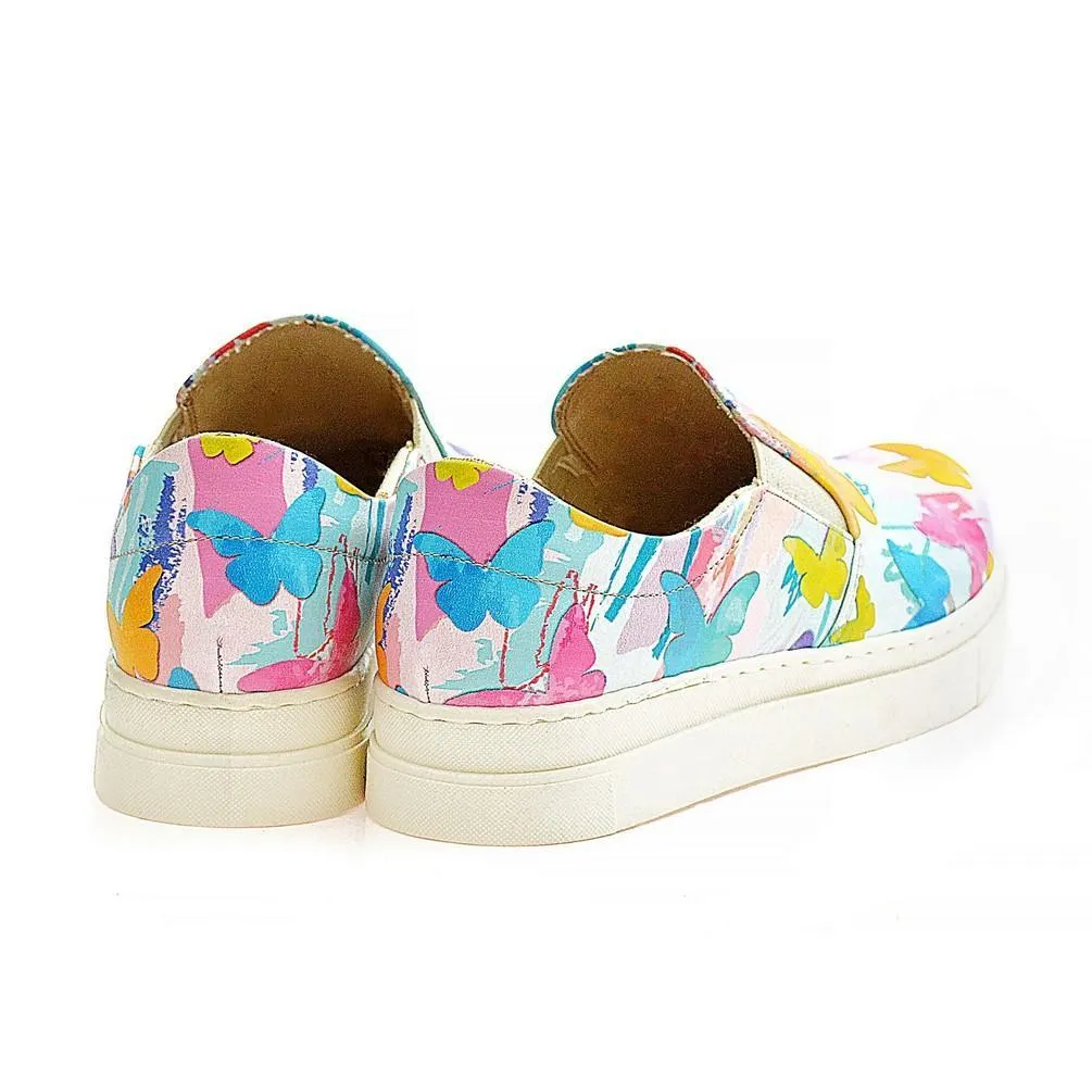 Colored Butterfly Slip on Sneakers Shoes NVN122