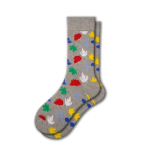 Colorful Women's Cotton Crew Socks in Combed Cotton