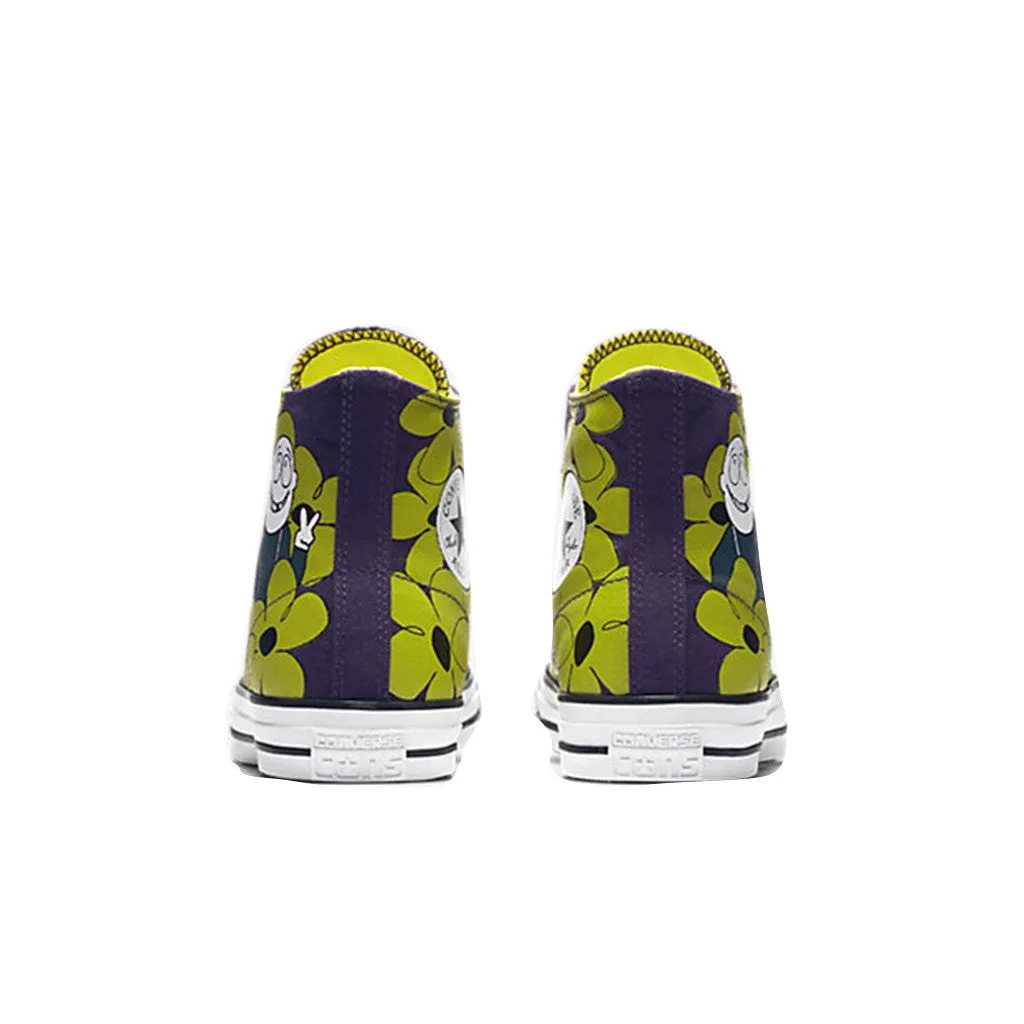 Converse CTAS Pro Hi Dinoasaur JR - Eggplant/Yellow Cream