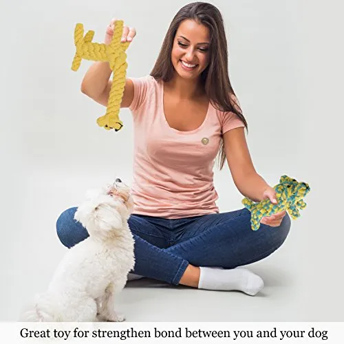 Cotton Rope Knot Giraffe & Daisy The Dog, Soft, Chew Toys for Small Breeds