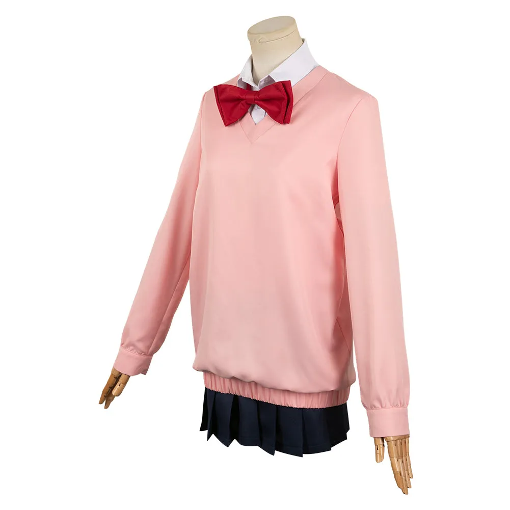 Dan da dan Momo Ayase Women Pink Uniform Dress Party Carnival Halloween Cosplay Costume