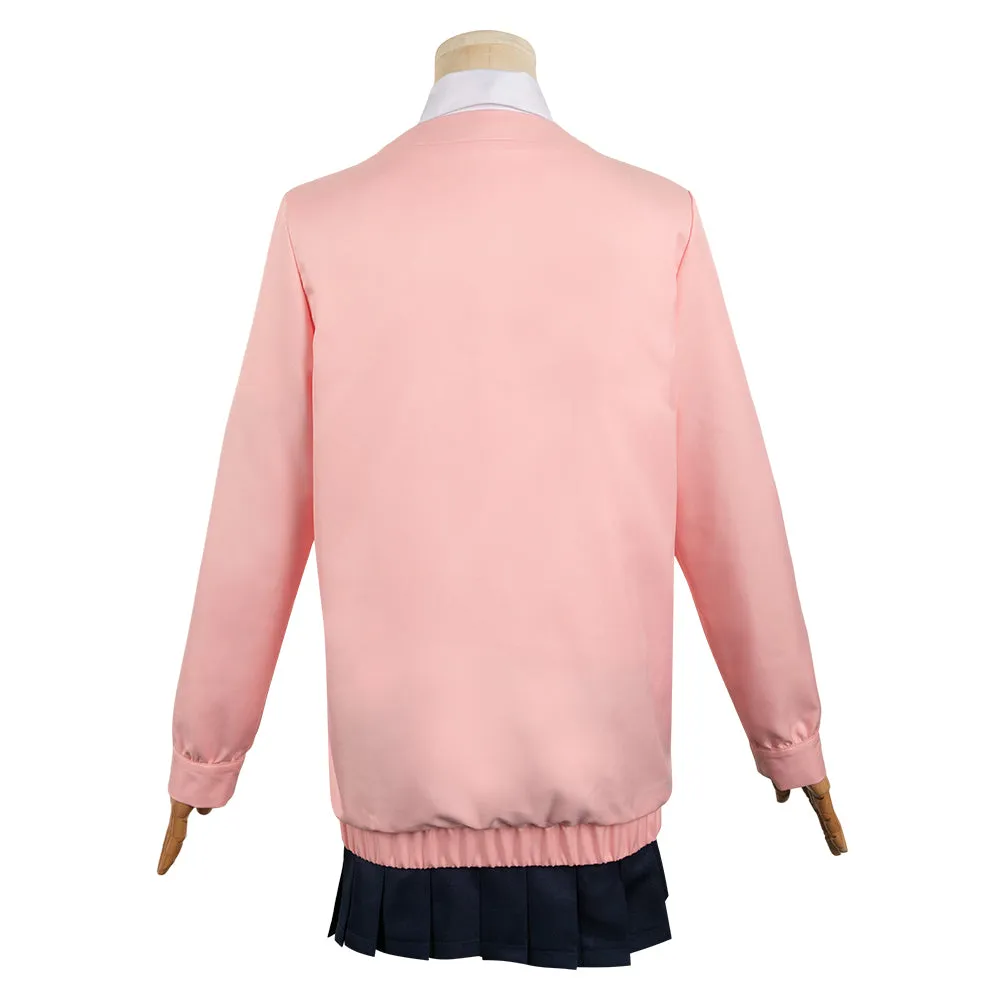 Dan da dan Momo Ayase Women Pink Uniform Dress Party Carnival Halloween Cosplay Costume