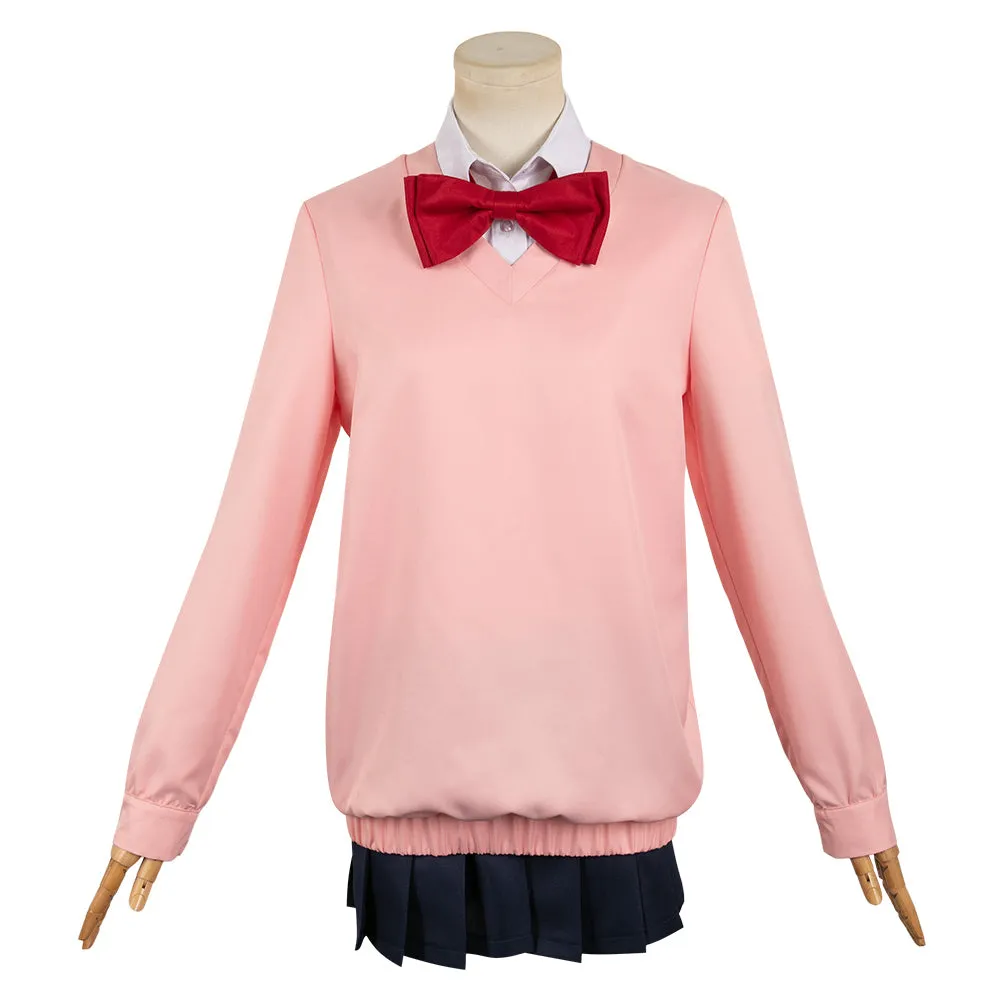 Dan da dan Momo Ayase Women Pink Uniform Dress Party Carnival Halloween Cosplay Costume