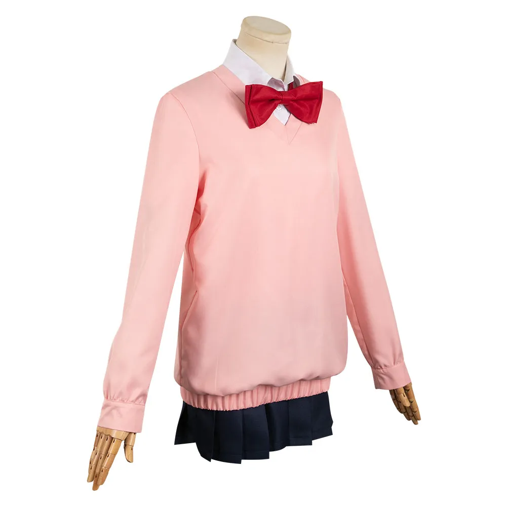 Dan da dan Momo Ayase Women Pink Uniform Dress Party Carnival Halloween Cosplay Costume