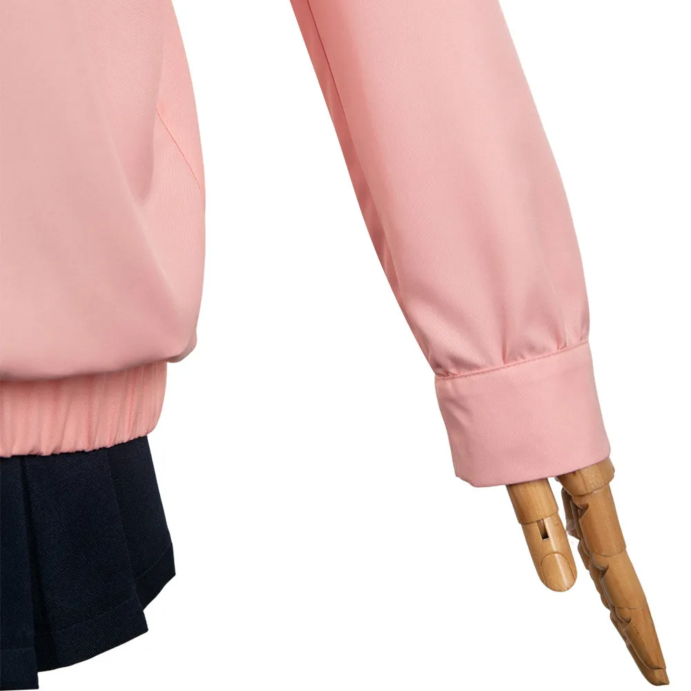 Dan da dan Momo Ayase Women Pink Uniform Dress Party Carnival Halloween Cosplay Costume