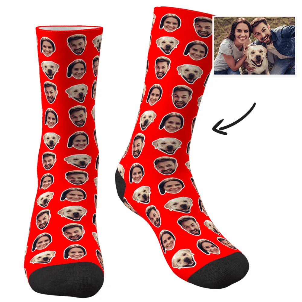 Dog Lover Gift Dog Face Socks Custom Socks Gifts