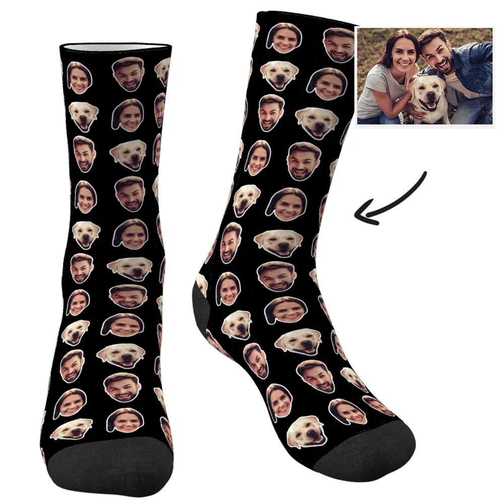 Dog Lover Gift Dog Face Socks Custom Socks Gifts