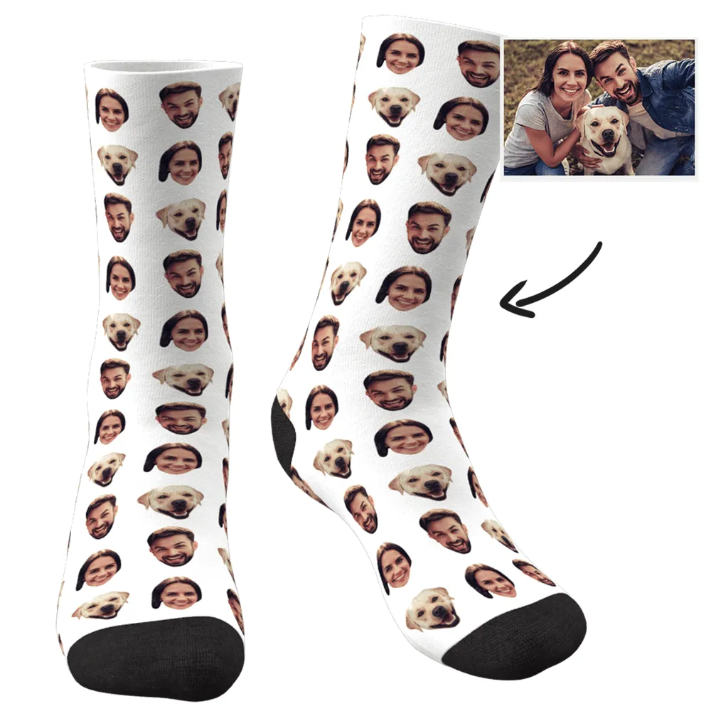 Dog Lover Gift Dog Face Socks Custom Socks Gifts