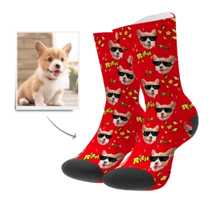 Dog Memorial Gift Custom Face Socks Gift For Dog Lovers