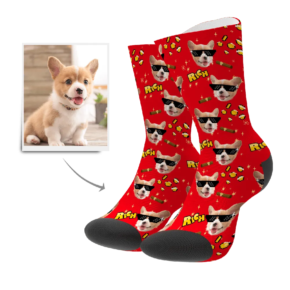 Dog Memorial Gift Custom Face Socks Gift For Dog Lovers