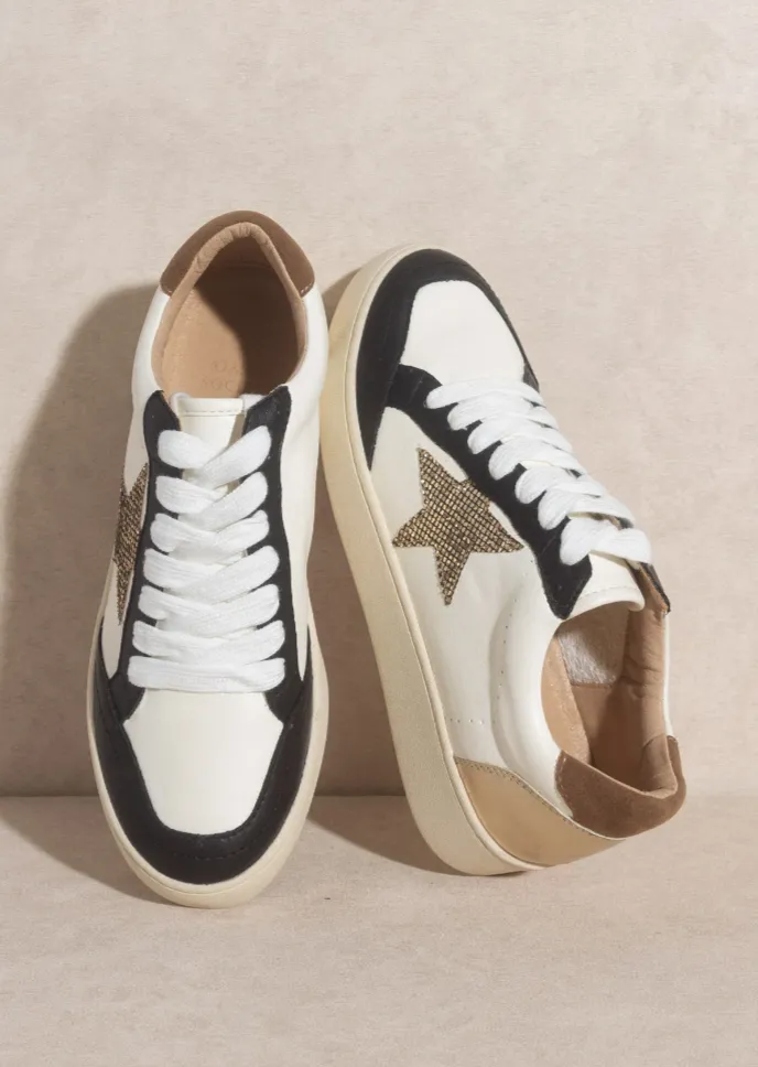 Eliana Black Vintage Sneakers - FINAL SALE