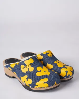 embla clog - yellow/denim