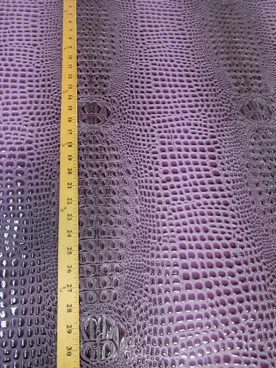 Florida Gator 3D Embossed Vinyl Fabric / Bubble Gum / By The Roll - 30 Yards